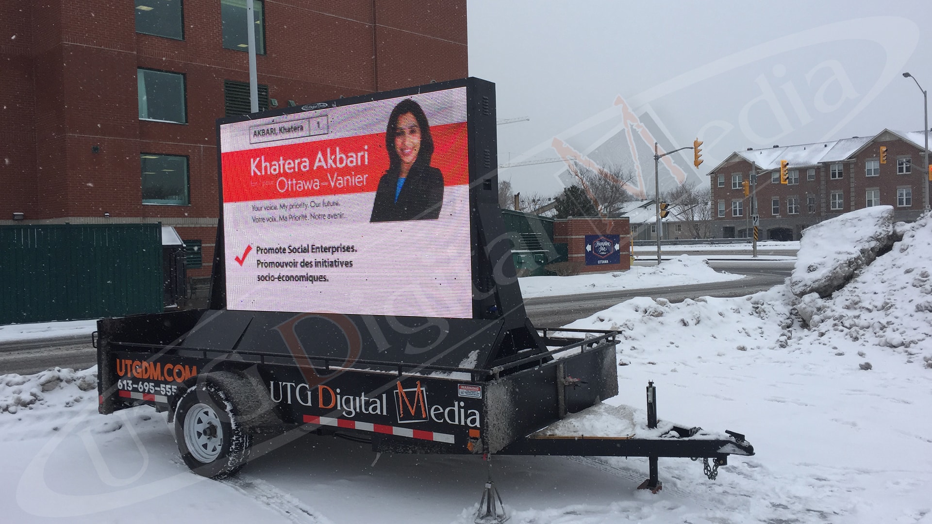 Khatera Akbari, Elections - LED Trailer by UTG Digital Media