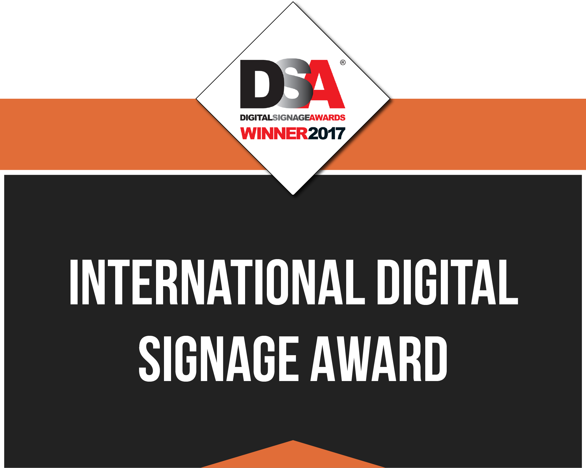 Award Banner for International Digital Signage Award