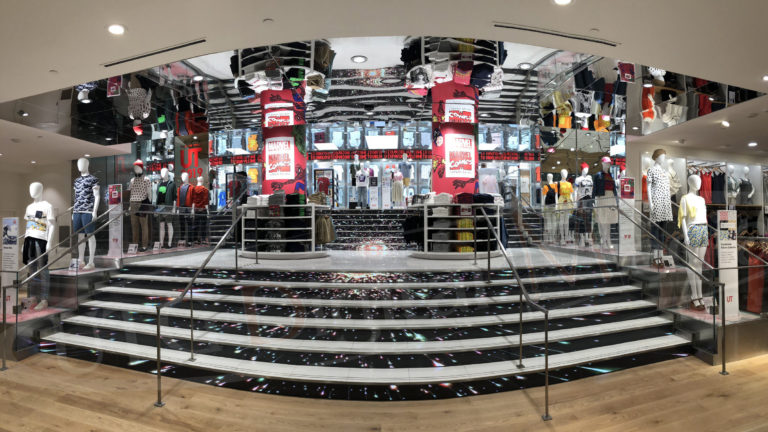 UTG Digital Media Installs One of a Kind Led Stairs and Ticker for Grand Retail Expansion at the CF Toronto Eaton Centre