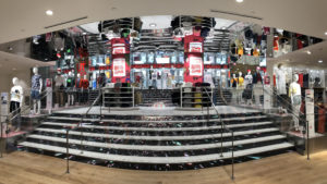 UTG Digital Media Installs Another Unique Led Stairs and Ticker  for Grand Retail Expansion at the CF Toronto Eaton Centre