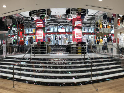 UTG Digital Media Installs Another Unique Led Stairs and Ticker  for Grand Retail Expansion at the CF Toronto Eaton Centre