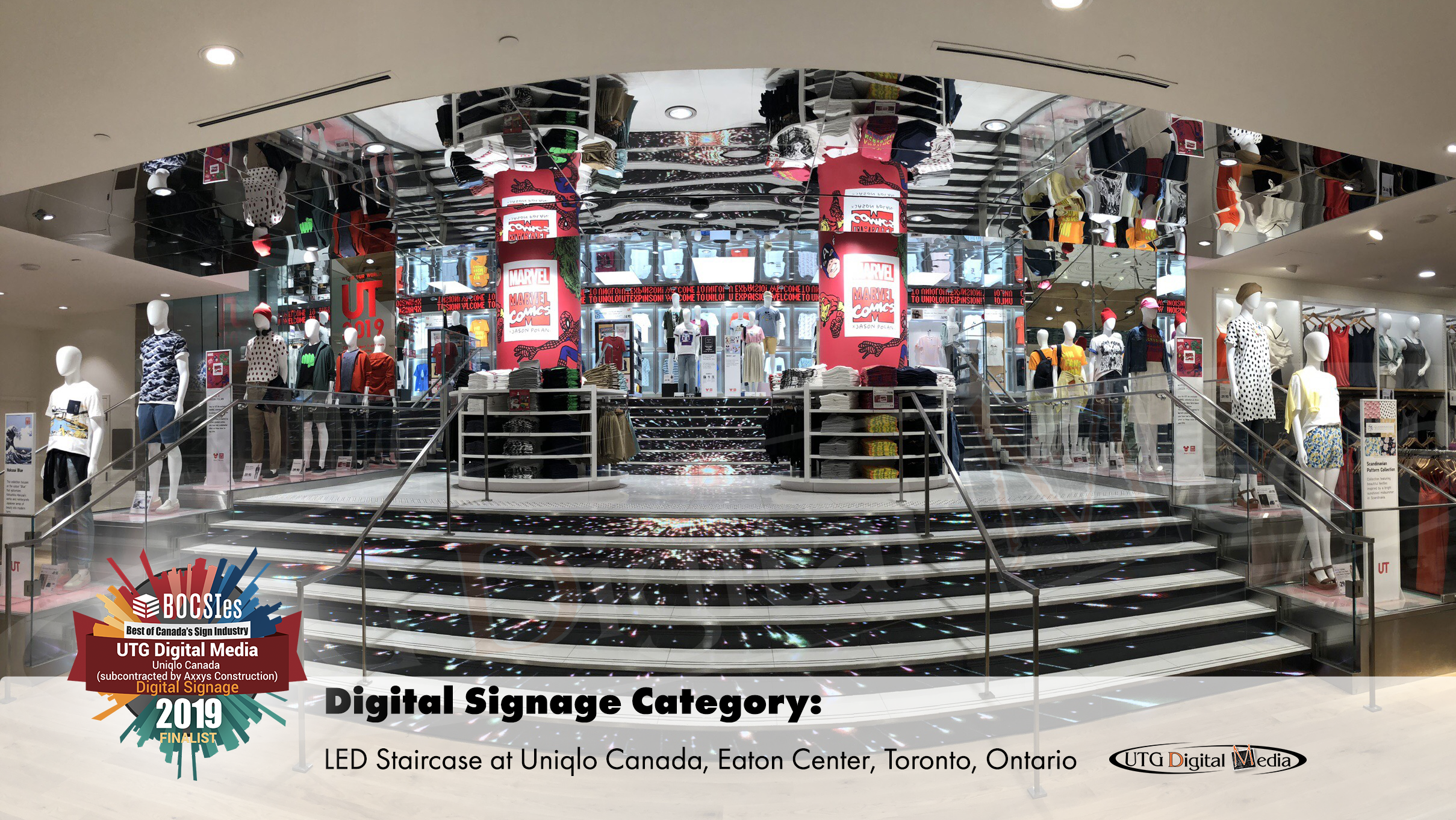 You are currently viewing UTG’s LED Staircase project at UNIQLO recognized as one of the best projects in Canada!