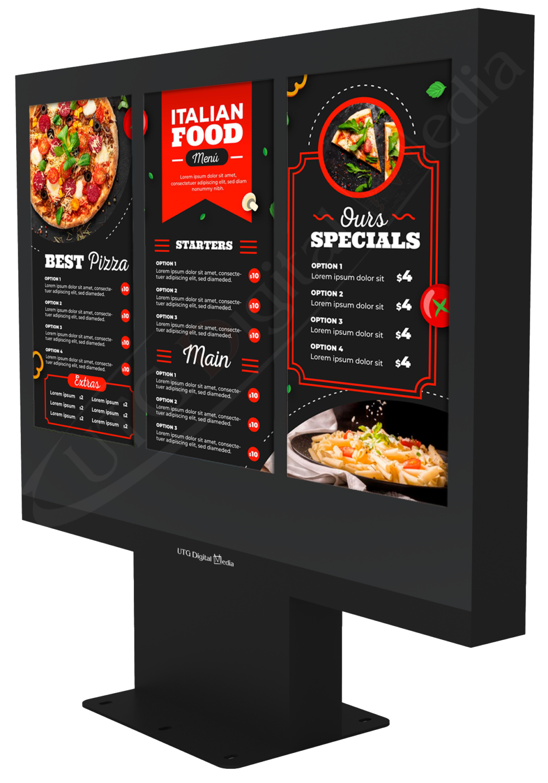 Drive thru digital menu boards utg digital media
