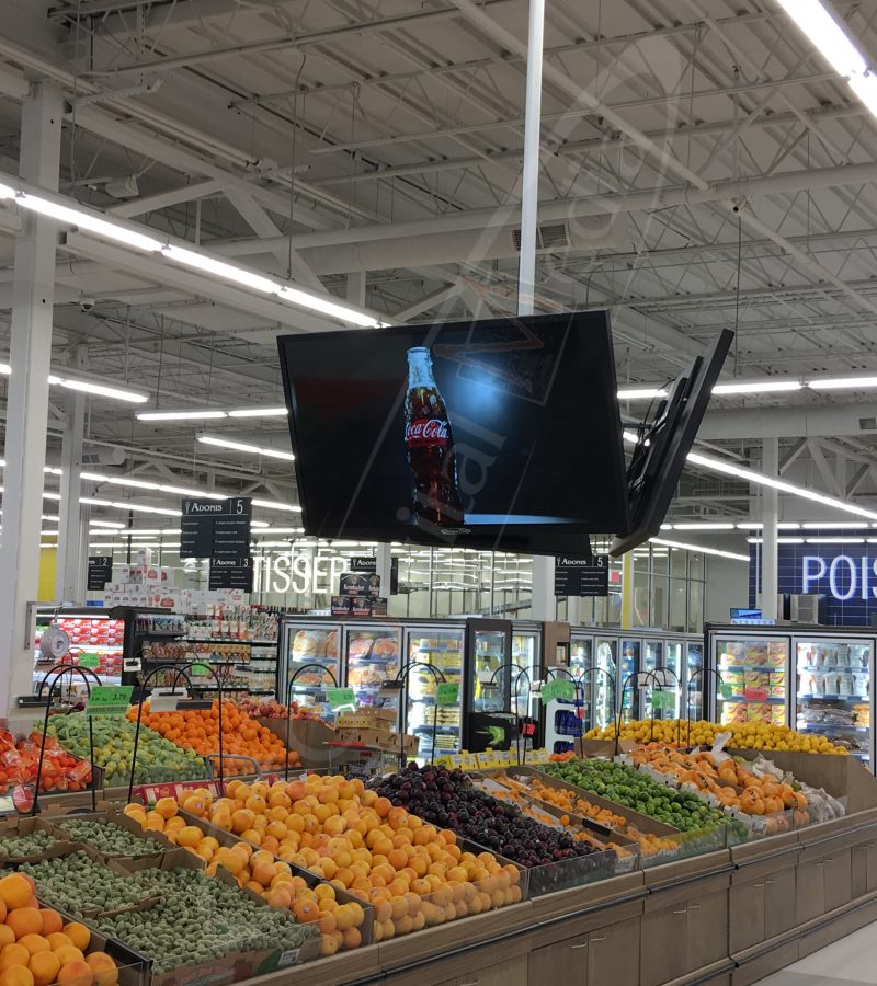 A UTG Wall Mounted LCD Screen at Marche Adonis