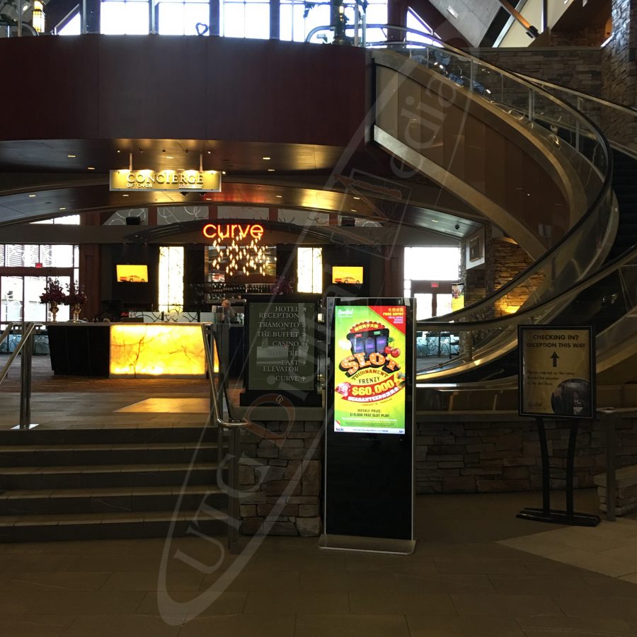 A UTG LCD Standup Screen at the River Rock Casino