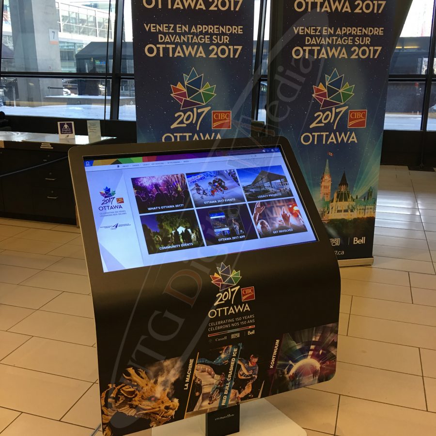 A UTG Touch Screen at the Ottawa International Airport