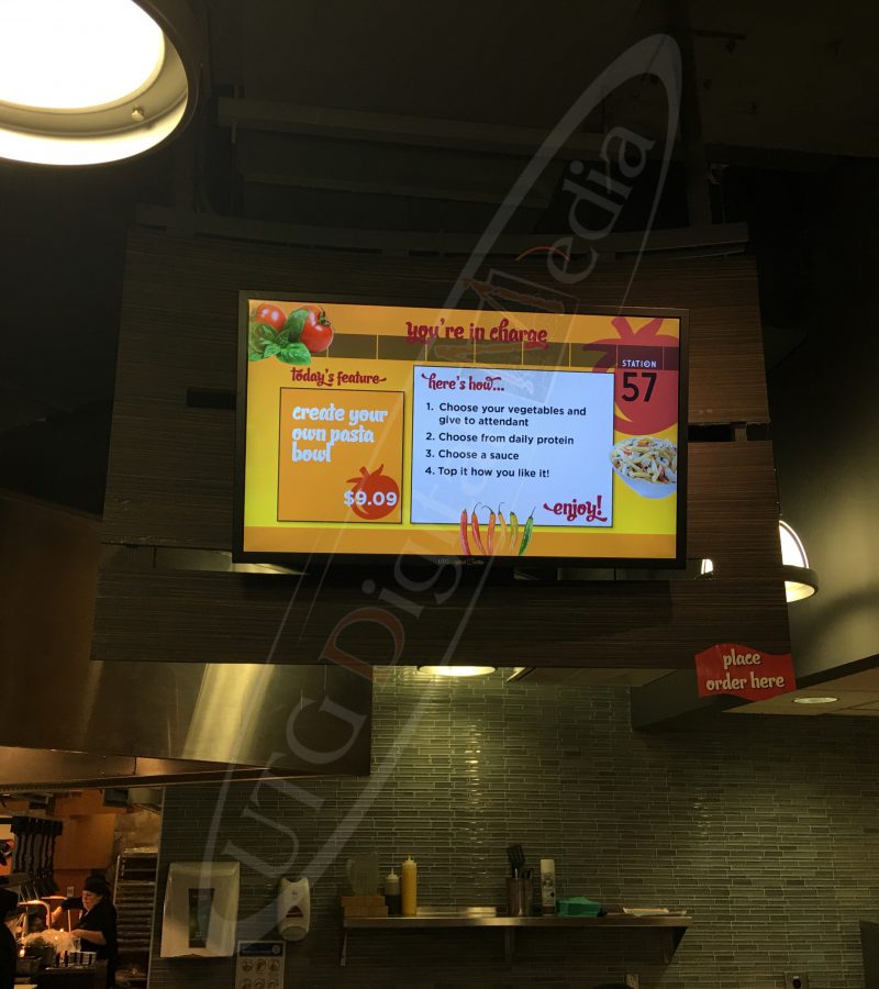 A UTG Wall Mounted LCD Screen at University of Waterloo