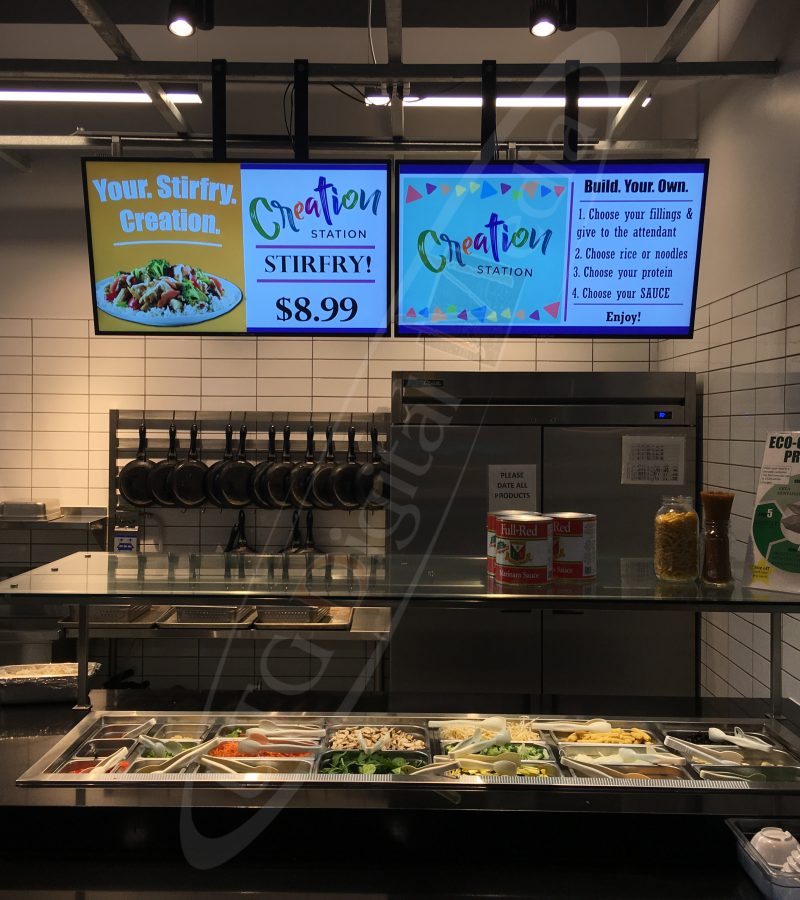 A UTG Wall Mounted LCD Screen at University of Waterloo